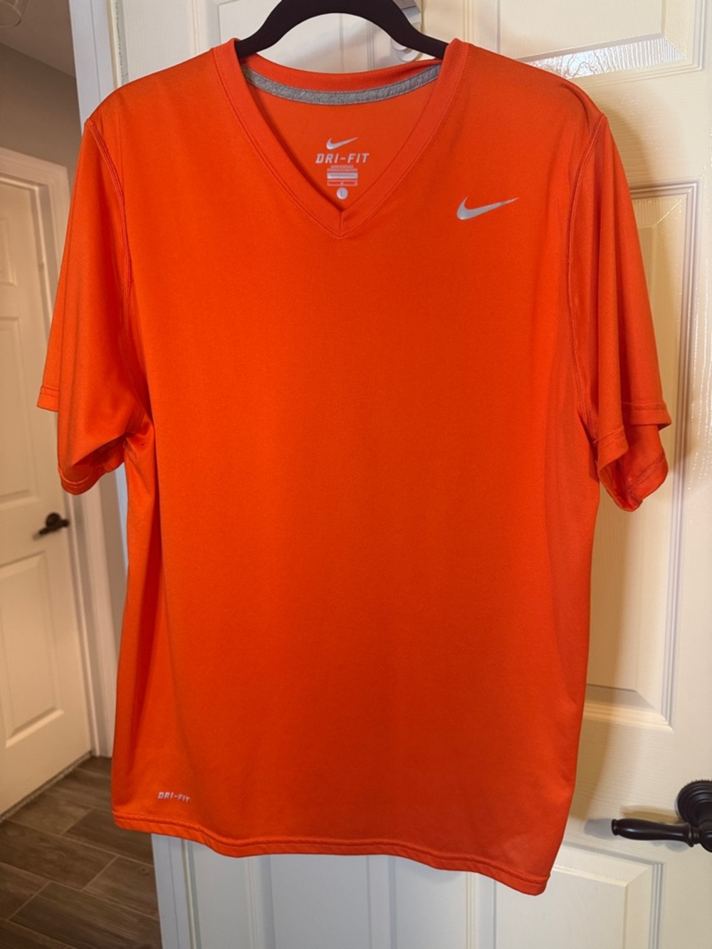 Nike Men’s Dri-FIT V-Neck Shirt - Orange